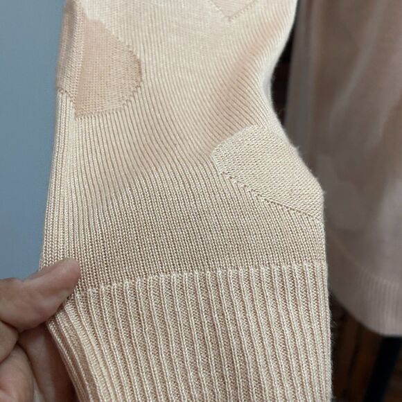 Torrid Jacquard Blush Pink V-Neck Heart Pull Over Sweater Hi Lo Hem Plus Size 1X - Picture 12 of 16